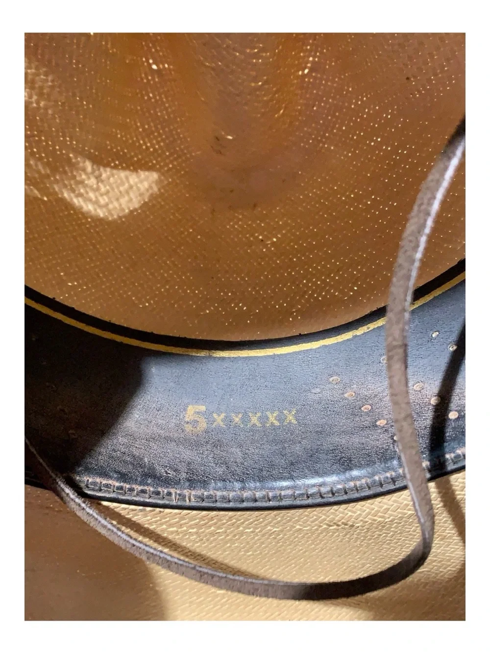 Men's Vintage Rio Grande 5XXXXX Straw Cowboy Hat Size 7 1/2 - Picture 8 of 8
